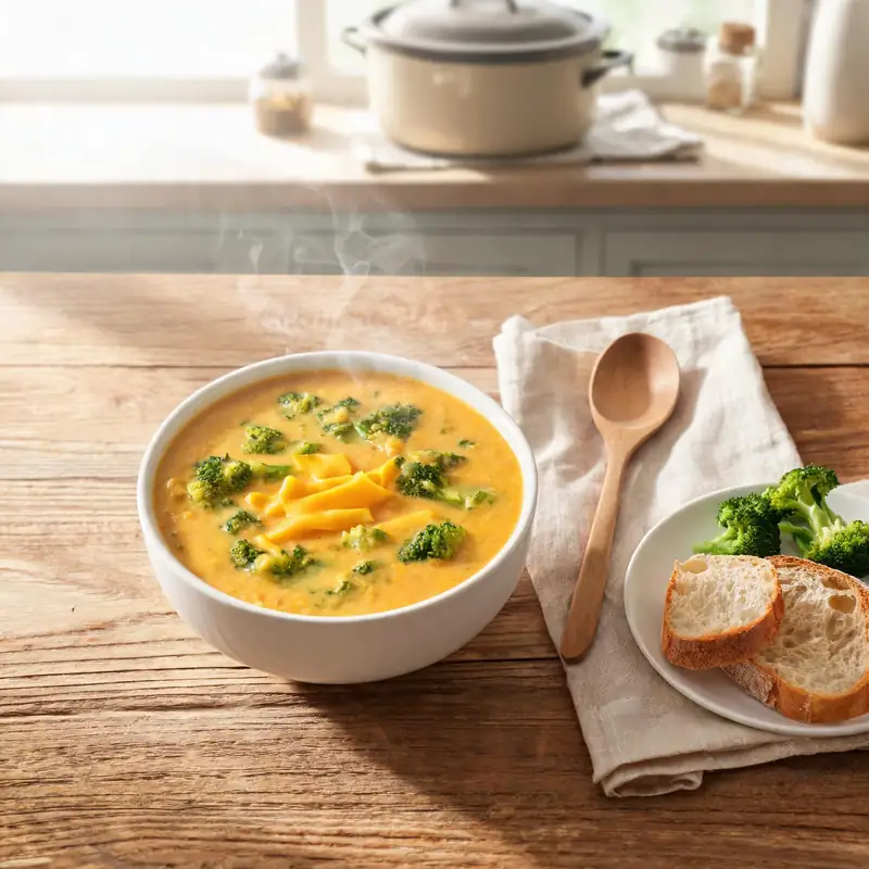 Crockpot Broccoli Cheddar Soup: Easy Creamy Slow Cooker Recipe