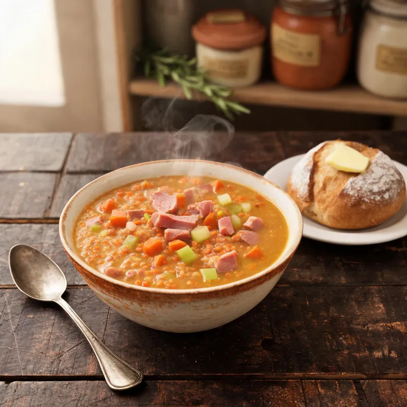Gammon and Lentil Soup: A Hearty British Comfort Bowl